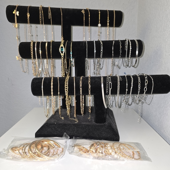 Jewelry - Elegant Gold and Silver Jewelry 50+pieces Of Necklaces Bracelets And Earrings